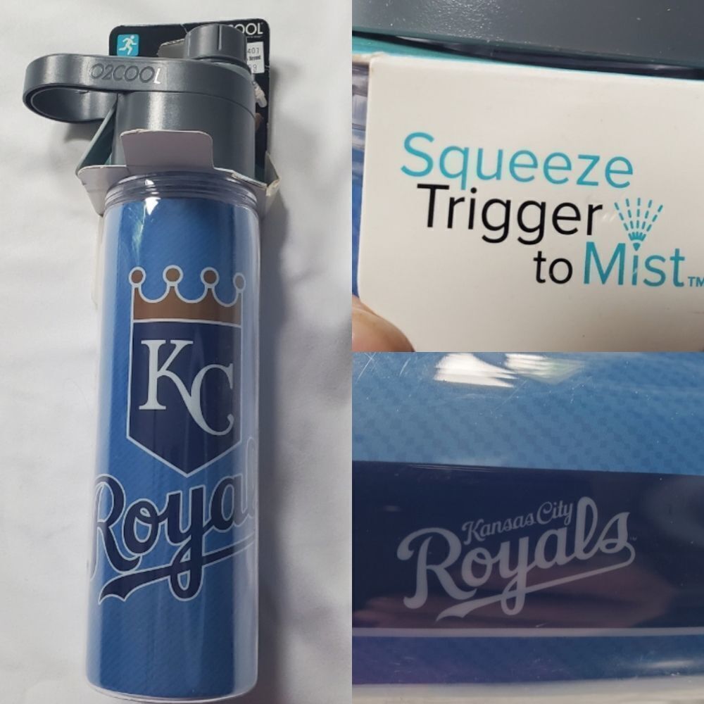 NEW MLB KANSAS CITY ROYALS SPRAY MIST N SIP BLUE GRAY WHITE BOTTLE NWT